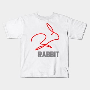 RED LINE RABBIT Kids T-Shirt